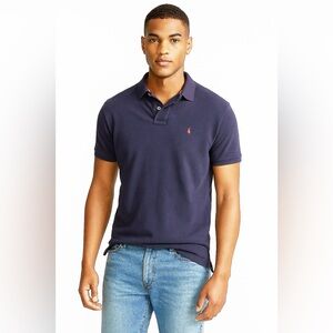 Ralph Lauren mens polo shirt size XL navy blue short sleeve collar Pre-owned